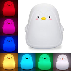 Lueudu Penguin Night Light front view shows a cute penguin design for cozy bedtimes.