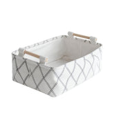 LUFOFOX storage bin collapsible rectangle white for clutter-free organizing