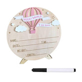 LUJIEBANG Baby Name Sign Hello World pink, ideal for nursery decor and photo props.