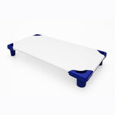 Lukeville Luxury Linen fitted cot sheet 22x52 on a daycare cot for secure naps.