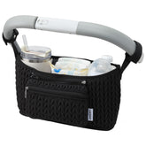 LUKJOJO stroller organizer with 3D herringbone quilting adds style during daily strolls.