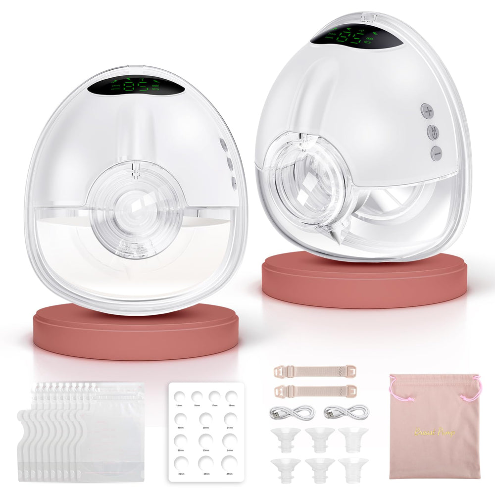 Lulia breast pump wearable cup fit demonstrates discreet pumping for on-the-go moms.