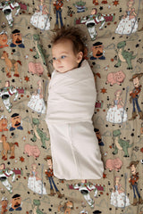 LullaBaby Double Dream Swaddle inner arms secured for calming, uninterrupted sleep.