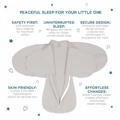 LullaBaby Double Dream Swaddle Velcro outer wings for a snug, adjustable fit.
