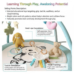 Lullaby Cotton detachable toys ready for exploration and sensory play.