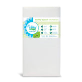 Lullaby Earth non-toxic crib mattress with waterproof surface for quick cleanup after spills