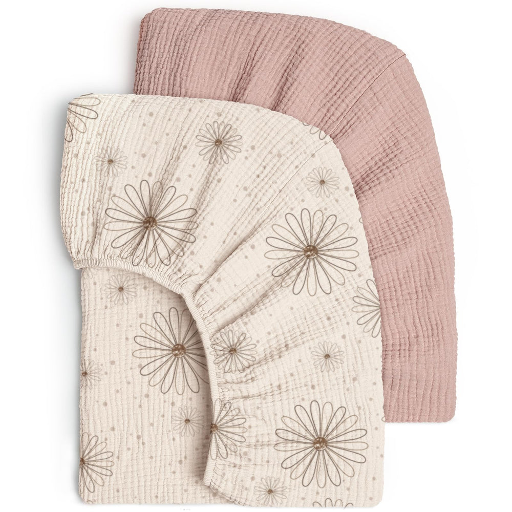 Lulu Moon Muslin Crib Sheets show soft texture for gentle, breathable baby sleep