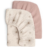 Lulu Moon Muslin Crib Sheets show soft texture for gentle, breathable baby sleep