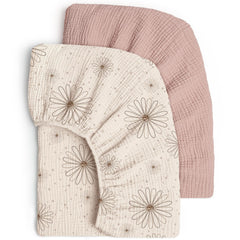Lulu Moon Muslin Crib Sheets show soft texture for gentle, breathable baby sleep