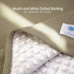 lulumoon 30x40 olive blanket size is suitable for newborns and car seats.