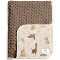 lulumoon dinosaur-print reversible blanket for cozy stroller naps