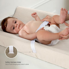 Lulumoon changing pad cover elastic bands securing snug fit