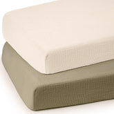 lulumoon baby muslin crib sheet, soft and breathable for gentle baby comfort