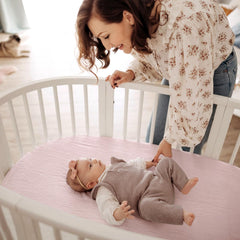 lulumoon two-pack bassinet sheets 33x17x4 compatible with oval rectangle hourglass shapes