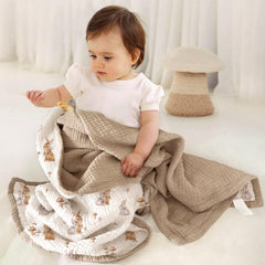 lulumoon muslin baby blanket soft double-sided fabric for breathable comfort