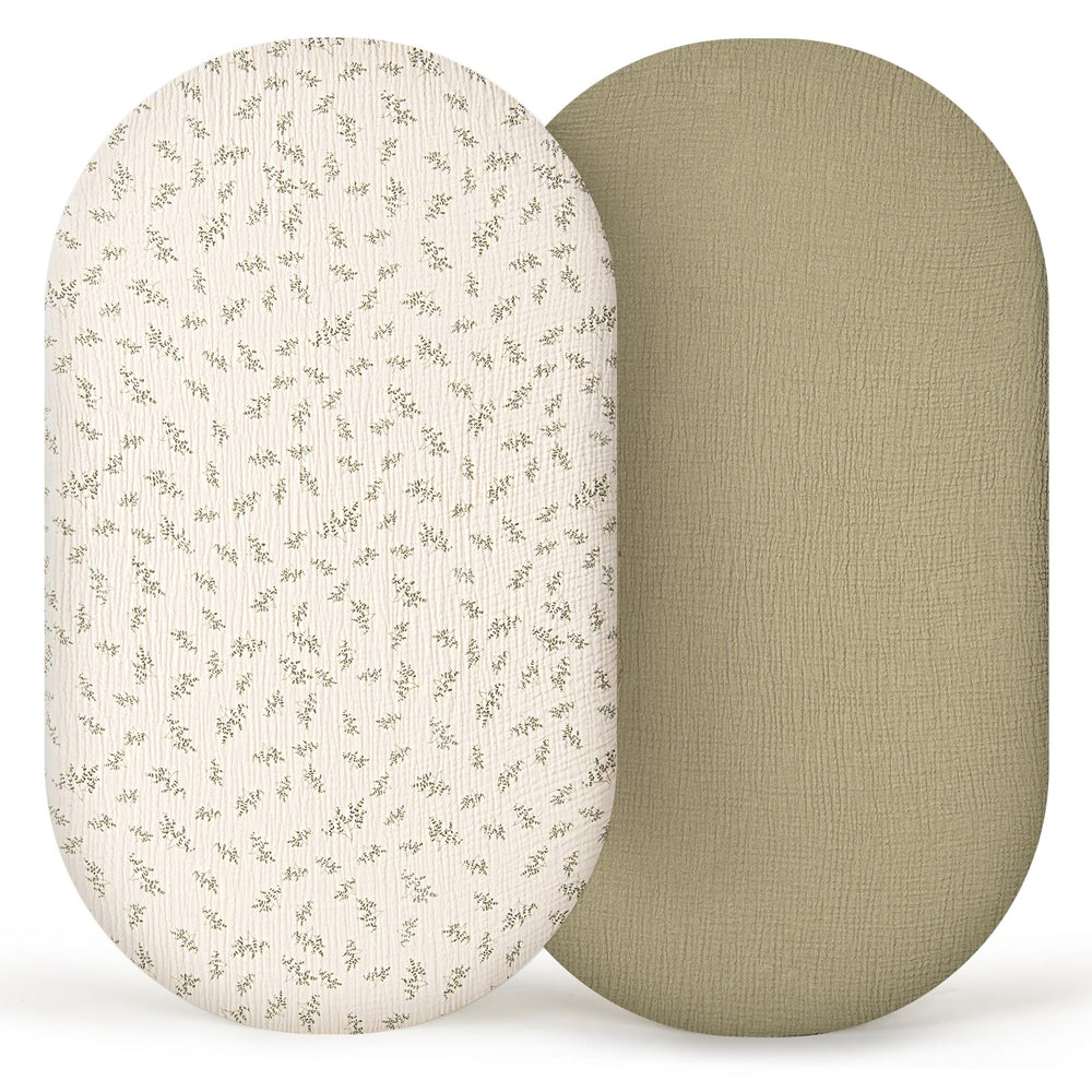 lulumoon muslin bassinet sheets provide soft breathable comfort for baby