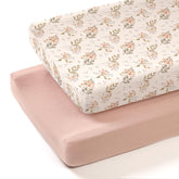 Lulumoon muslin changing pad cover in soft cotton for breathable comfort during diaper changes.