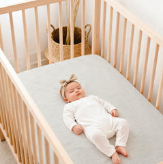Lulu Moon muslin crib sheets 9-inch pockets keep fabric taut and safe