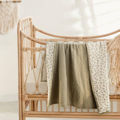lulumoon 47x47 crib blanket olive tree ideal for nap and play