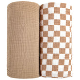 lulumoon Muslin Swaddle Blanket soft touch demonstrates breathable comfort for delicate baby skin