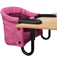 lulunemo Hook On High Chair folded with bag showing travel-ready setup