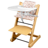 lulunemo wooden high chair with tray extended for family meals