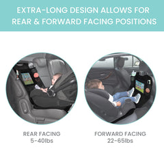 Lulyboo organizer pockets keep toys and snacks within easy reach during trips.