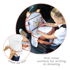 Lulyboo toddler car-seat-tray built-in cup holder keeps drinks secure during trips