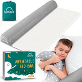 LUMARA inflatable bed rail setup for toddlers on a standard bed for safer sleep