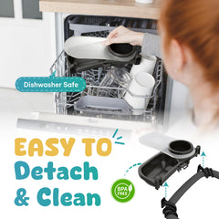 LUMARA dust-cover lid image highlights hygiene feature protecting snacks between uses.