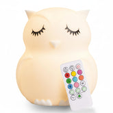 Lumipets owl night light color changing glow for calming bedtime routines.