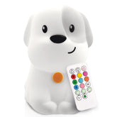 Lumipets Pepper the Puppy night light with remote for color-changing bedtime ambience.
