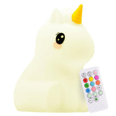 Lumipets unicorn night light with color options provides soothing bedside glow.