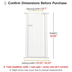 Lumizone cat gate with narrow 1.37-inch gap prevents squeezing through.