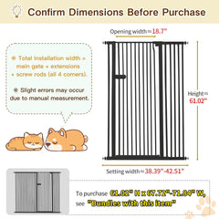 Lumizone cat gate with narrow 1.37-inch gap keeps kittens from squeezing through.