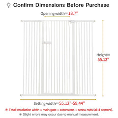 Lumizone Extra Tall Cat Gate in stairway demonstrates secure boundary on multiple levels.