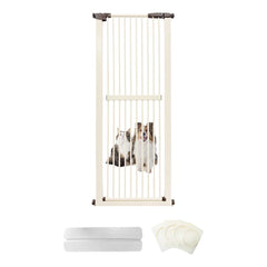 Lumizone gate in kitchen keeps pets contained while cooking.