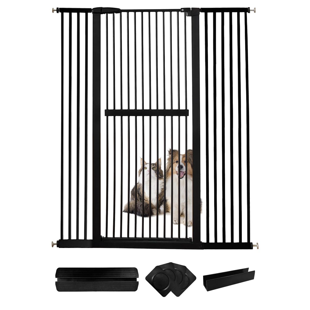 Lumizone extra-tall cat gate height view prevents jumping over for safer indoor spaces.