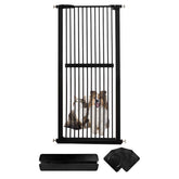 Lumizone extra tall cat gate demonstrates 61.02 inches height for containment.