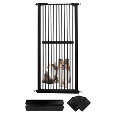 Lumizone extra tall cat gate demonstrates 61.02 inches height for containment.