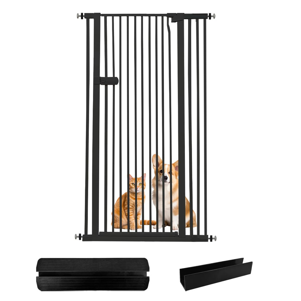 Lumizone extra tall cat gate height in doorway for secure containment.
