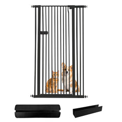 Lumizone extra tall cat gate height in doorway for secure containment.