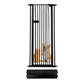 Lumizone Extra Tall Cat Gate front view shows secure containment in busy homes.