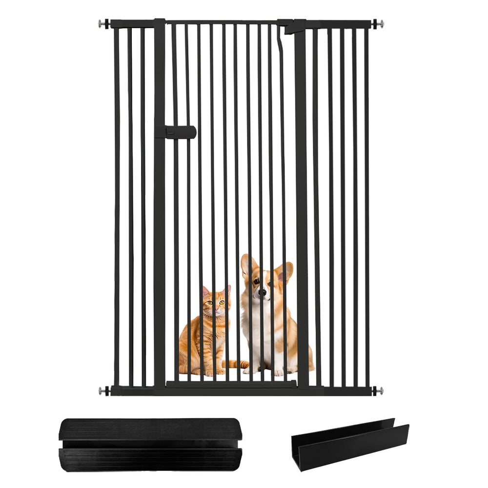 Lumizone extra tall cat gate front view shows secure doorway for active pets