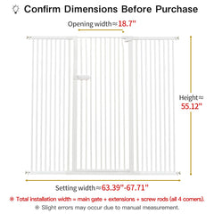 Lumizone cat gate with 1.37-inch gap prevents squeezing through in doorways.