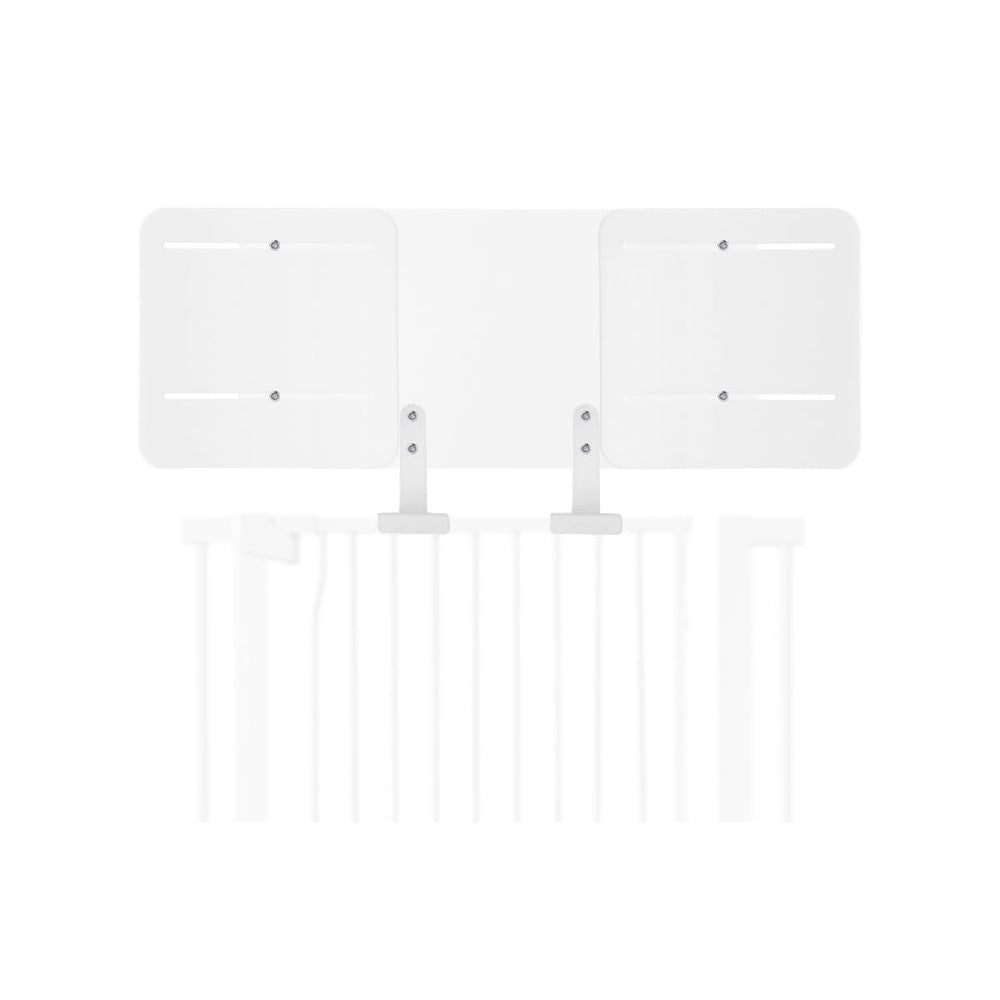 Lumizone pet gate height extension kit assembly shows secure, adjustable fit for growing cats or dogs