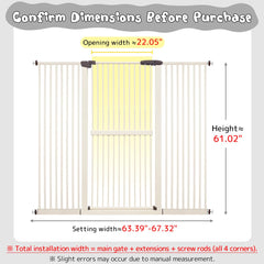 Lumizone pressure-mounted gate installation in doorway for quick setup