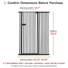 Lumizone pressure-mounted gate installs without tools for flexible setup.