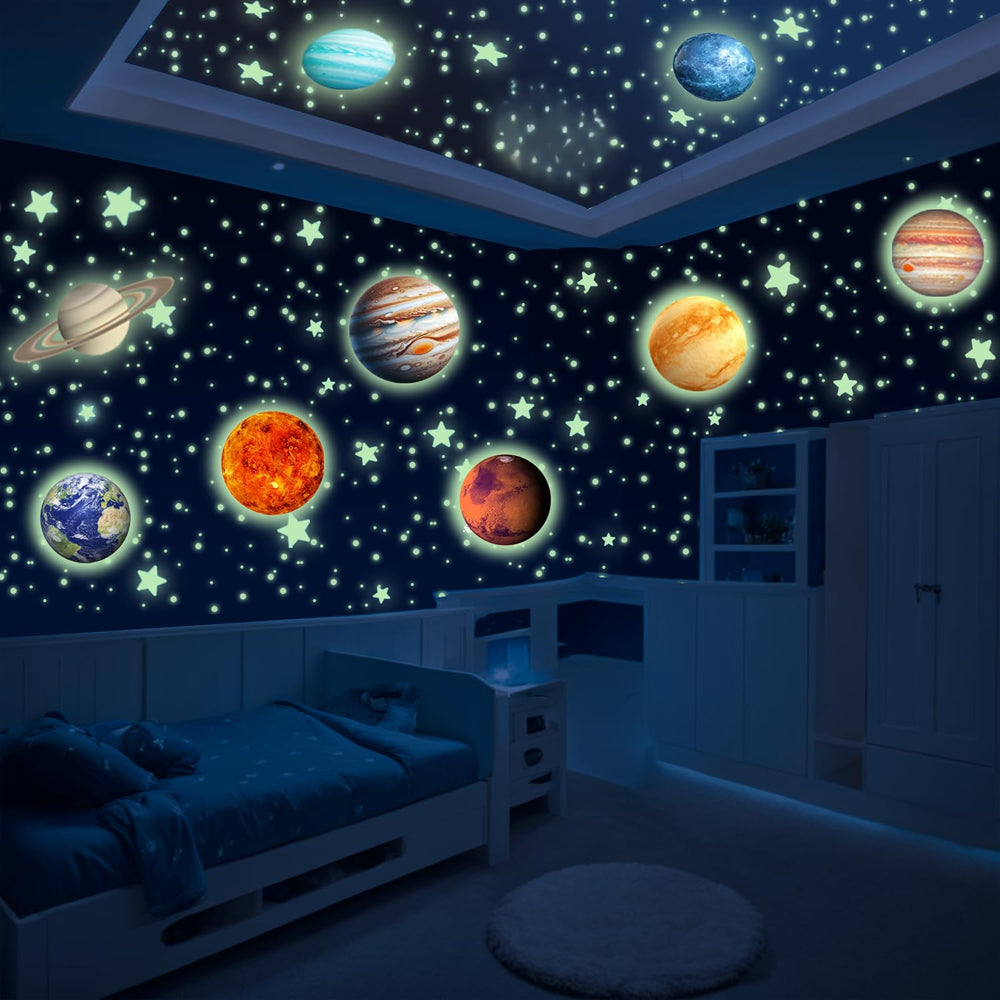 LUMOSX glow-stars-ceiling-stickers create calming bedtime sky