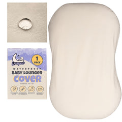 Lunapuer waterproof baby lounger cover off-white shields against spills for baby loungers